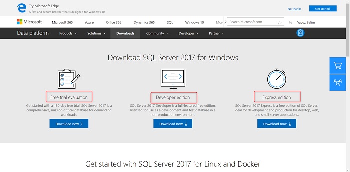 SQL Server 2017 Kurulumu