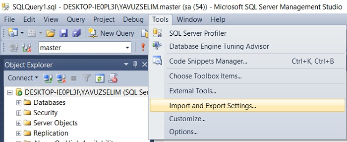 SQL Server’da Renk Temasını Değiştirmek