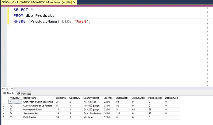 SQL Server'da Birden Fazla Alanda Aramada LIKE Kullanımı