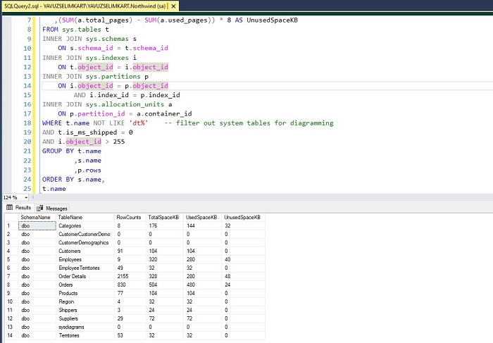 SQL Server’da Tablo ve Index'lerin Kapladığı Yeri Hesaplamak
