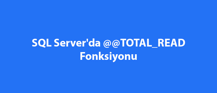 SQL Server'da @@TOTAL_READ Fonksiyonu