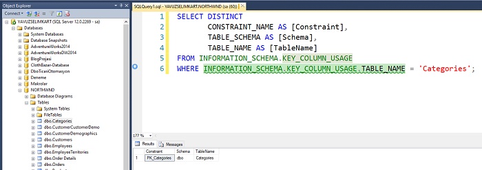 SQL Server’da İlgili Tabloya Ait Tüm Primary Key ve Foreign Key’lerin Listelenmesi