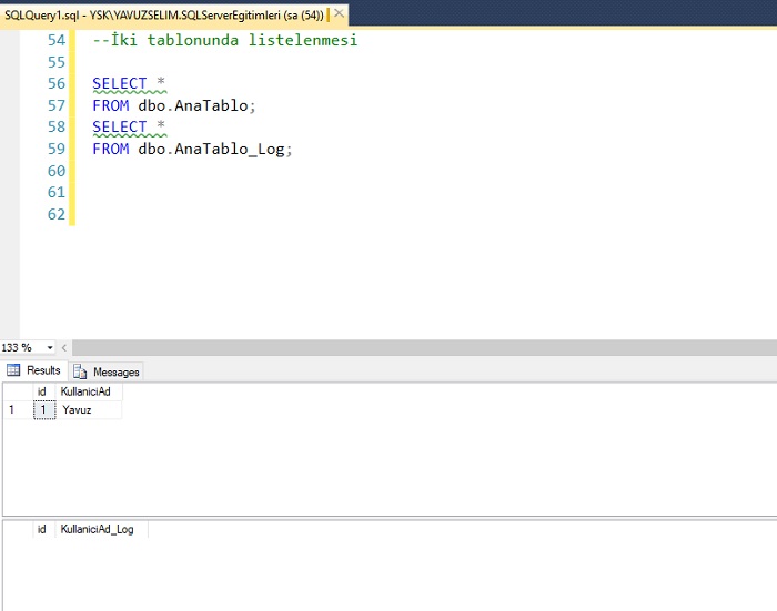 SQL Server’da Haftasonunu Kontrol Edip Başka Tabloya Insert Yapan Trigger