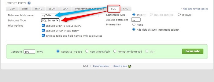 SQL Server’da Veritabanı için Online Olarak Veriler Oluşturmak