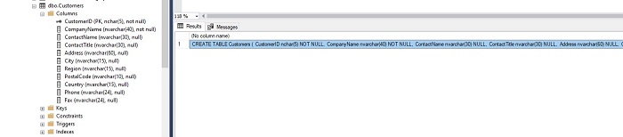 SQL Server'da Tablo Scriptini Kod ile Almak