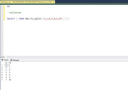 SQL Server’da Split Fonksiyonu – SQL Server Eğitimleri
